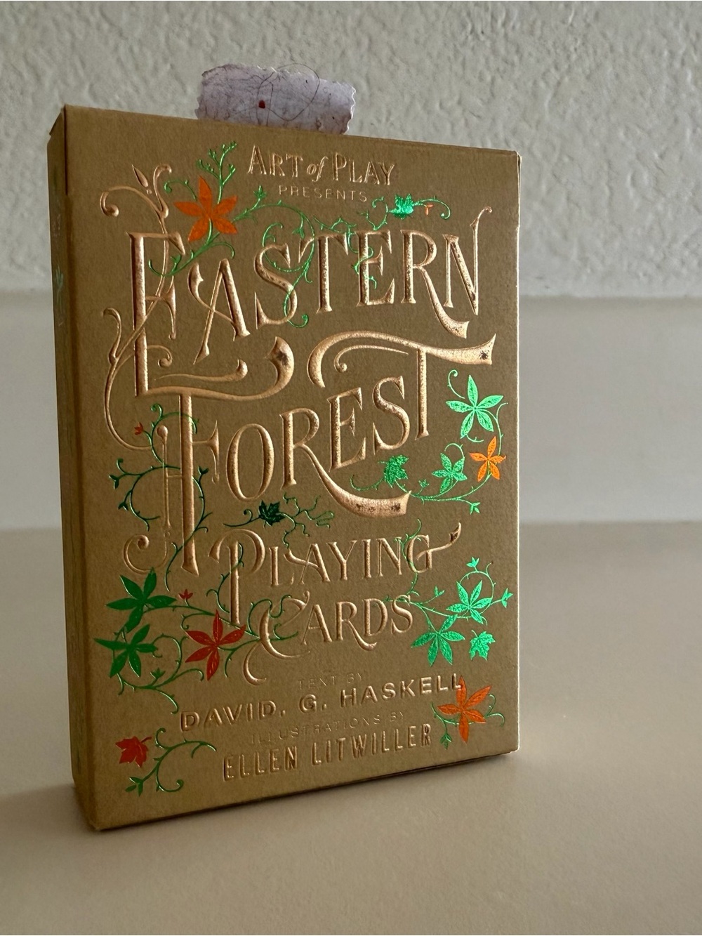 Eastern Forests Gold Playing Cards - Green & Orange Accents